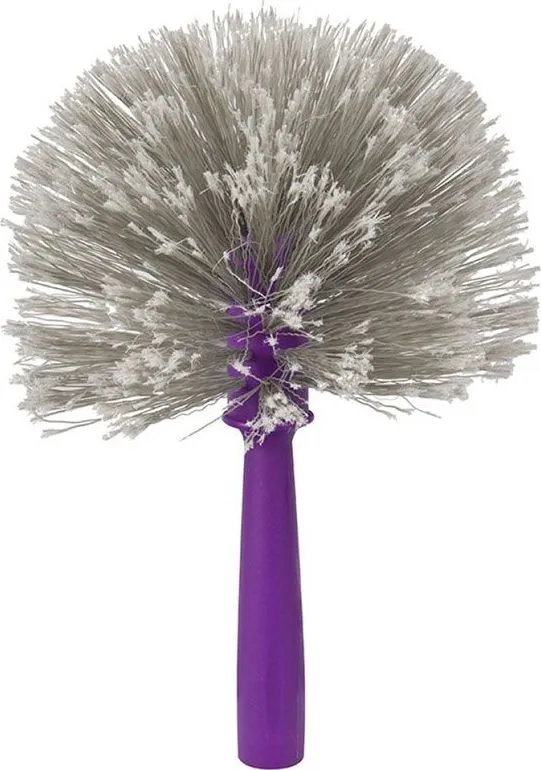 Perie plafon sferica plastic, fir sintetic, 18x27cm