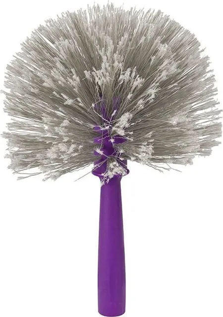 Perie plafon sferica plastic, fir sintetic, 18x27cm