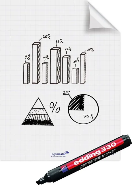 Flipchart Legamaster Magic Chart, liniat, 25 coli/set