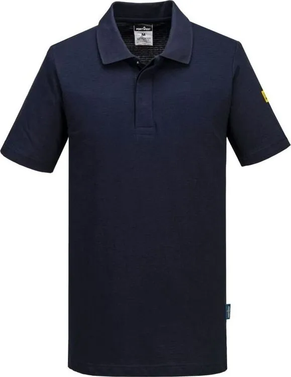 Tricou polo Portwest AS21, antistatic ESD, bleumarin, marimea M