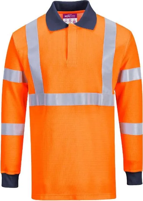 Tricou polo Portwest ignifug portocaliu marimea L