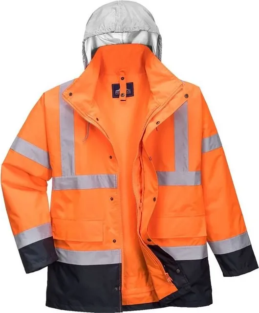 Jacheta Portwest S471 Contrast Traffic 4-in-1, portocaliu/navy, EN ISO 20471 Clasa 3