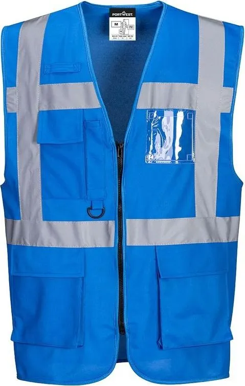 Vesta reflectorizanta Portwest Iona Executive F476, albastru royal, marime M (PW476002buc)
