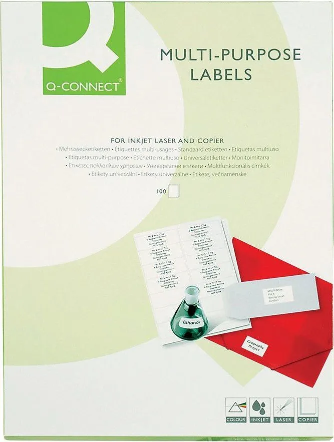 Etichete Q-CONNECT, 105 x 74 mm, 800 etichete, 100 coli/top