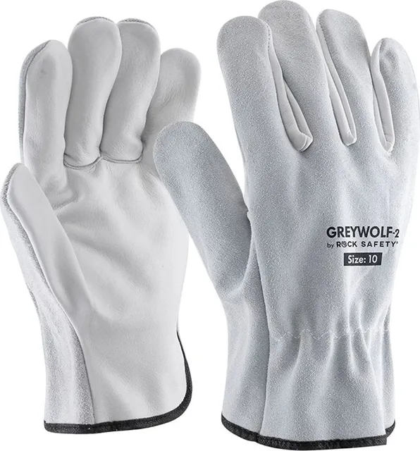Manusi piele bovina Rock Safety, GREYWOLF-2, marime 10