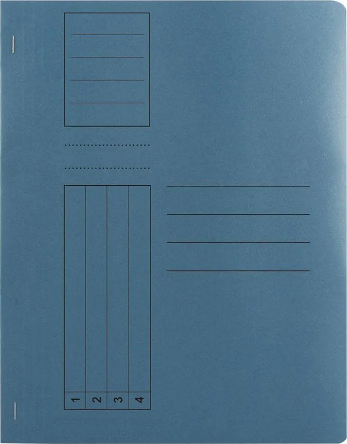 Dosar plic Basic, carton, albastru, 10 bucati/set