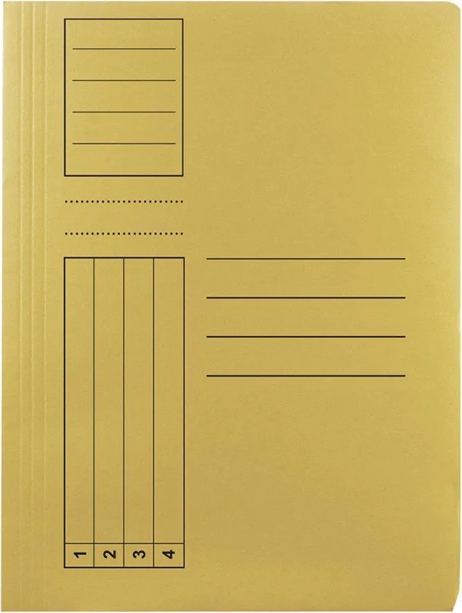 Dosar plic Basic, carton, galben, 10 bucati/set