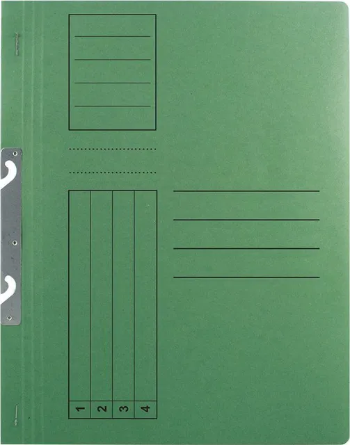 Dosar incopciat 1/1 Basic, carton, vernil, 10 bucati/set