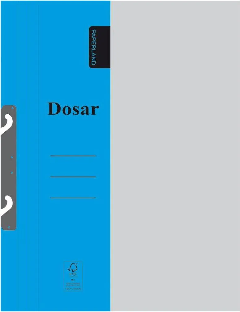 Dosar carton albastru incopciat A4 250-300 grame 1/2, 50 bucati/set