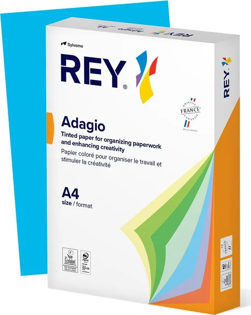 Hartie color REY Adagio, A4, 80g, 500 coli/top, albastru intens, Deep Blue 51