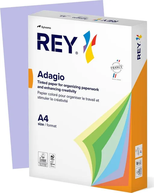 Hartie color REY Adagio, A4, 80g, 500 coli/top, lavanda, Lavender 61
