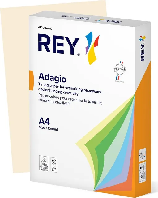 Hartie color REY Adagio, A4, 80g, 500 coli/top, ivoire, Ivory 93
