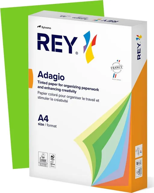 Hartie color REY Adagio, A4, 80g, 500 coli/top, verde intens, Deep Green 52