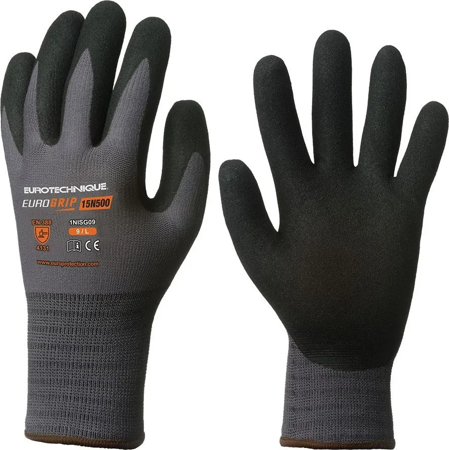 Manusi Sacla din nailon si spandex cu imersie nitril pe palma, marime 10