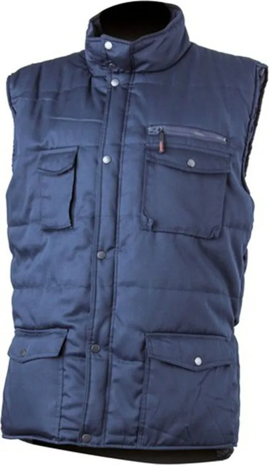 Vesta de protectie Coverguard Polena, multibuzunare, albastra, marime L