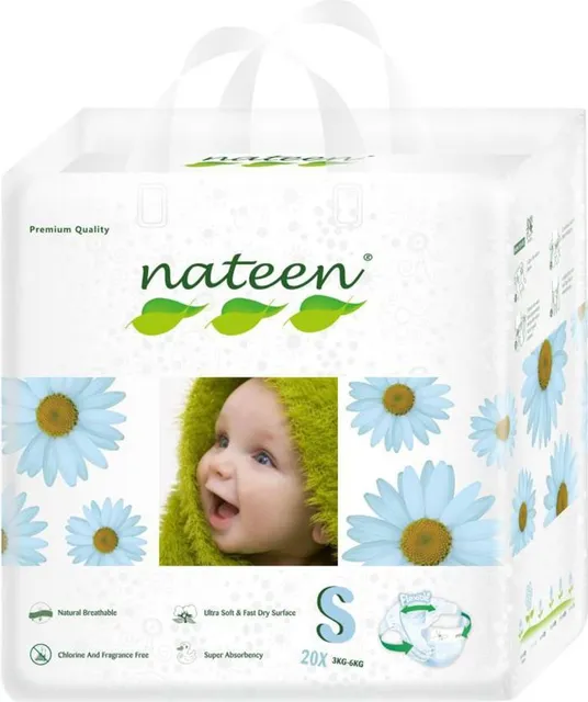 Scutece ecologice Nateen Premium Line Nr. 2 4-6 kg, 20 bucati/pachet