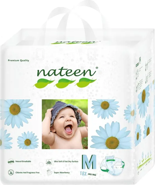 Scutece ecologice Nateen Premium Line Nr. 3 6-10 kg, 18 bucati/pachet