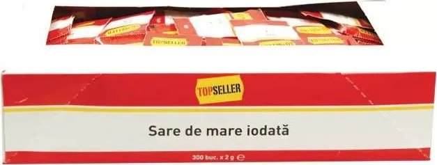 Sare de mare iodata, 300 bucati x 2 g