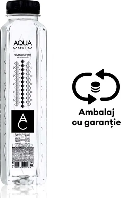 Apa minerala plata Aqua Carpatica, 0.5 l, 12 sticle/bax, eticheta SGR