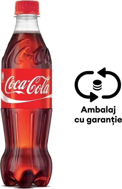 Bautura racoritoare carbogazoasa Coca-Cola, 0.5 l, 12 bucati/bax, eticheta SGR
