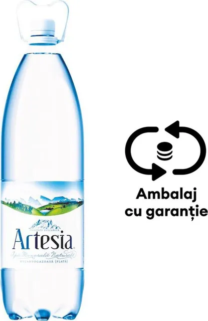 Apa minerala plata Artesia, 2L, 6 bucati/bax, eticheta SGR