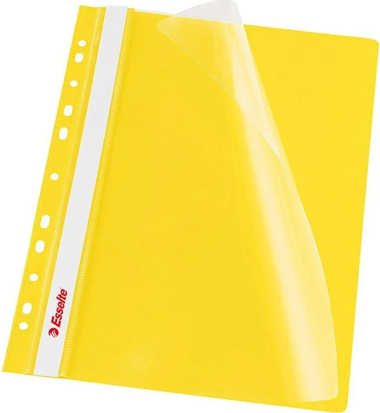 Dosar PP cu multiperforatii Esselte Vivida, A4, galben, 10 buc/set
