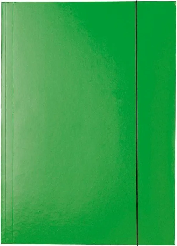 Mapa Esselte Economy din carton, cu elastic, verde