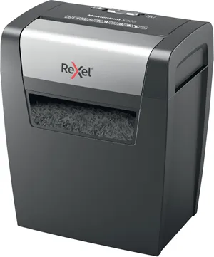 Distrugator documente manual Rexel Momentum X308, 8 coli, 15l, Cross-Cut, negru