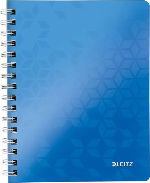 Caiet de birou Leitz WOW, PP, A5, cu spira, dictando, metalizat