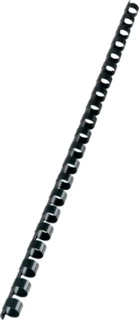 Spira legare documente GBC, plastic, A4, 21 inele, 10 mm, 65 coli, 100 bucati/set, negru