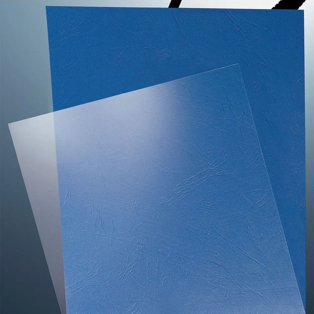 Coperta legare documente GBC, PVC, A4, 150 mic, 100 bucati/set, transparent