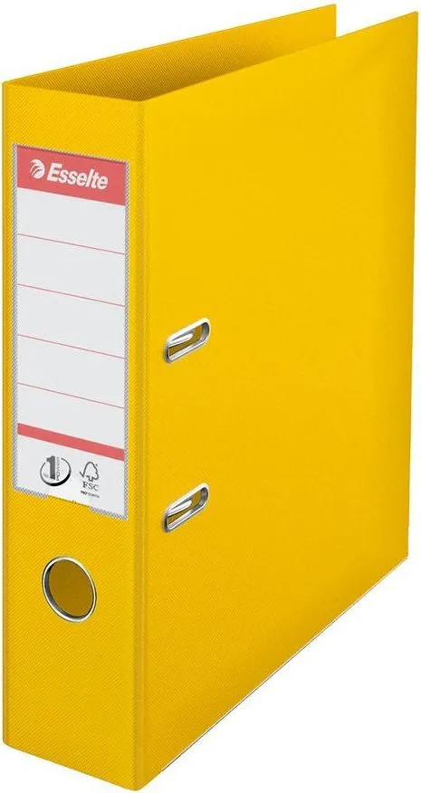 Biblioraft Esselte No.1 Power, PP/PP, A4, 75 mm, galben