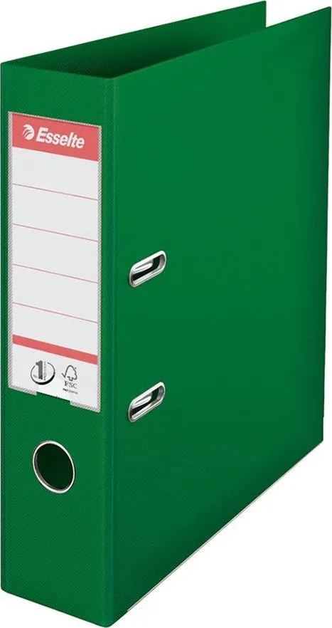 Biblioraft Esselte No.1 Power, PP/PP, A4, 75 mm, verde