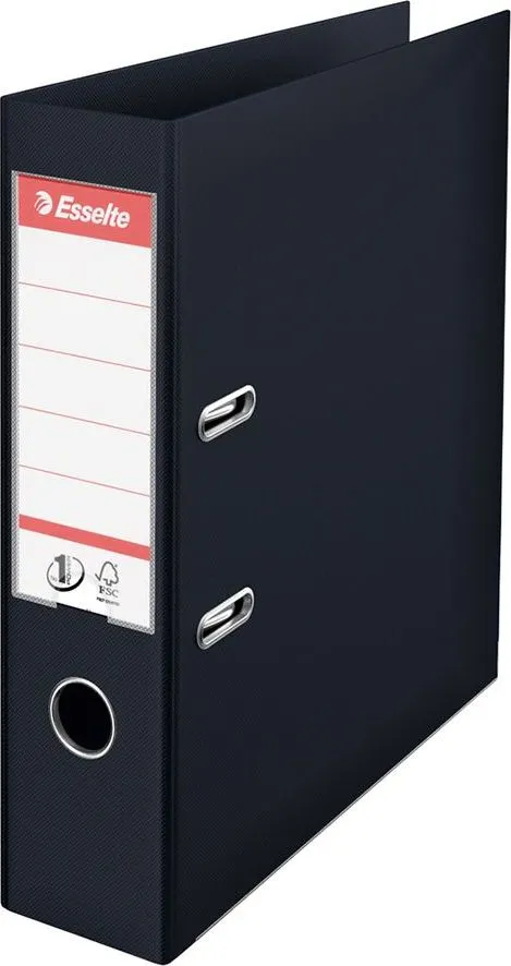 Biblioraft Esselte No.1 Power, PP/PP, A4, 75 mm, Vivida negru