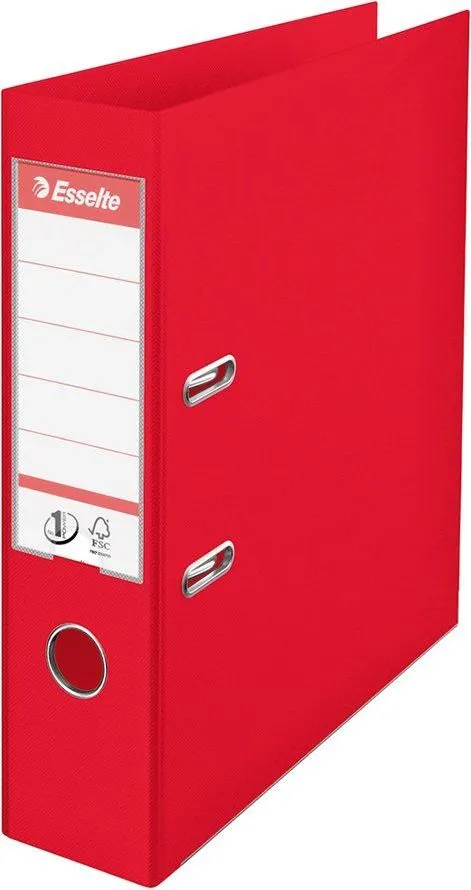 Biblioraft Esselte No.1 Power, PP/PP, A4, 75 mm, Vivida rosu