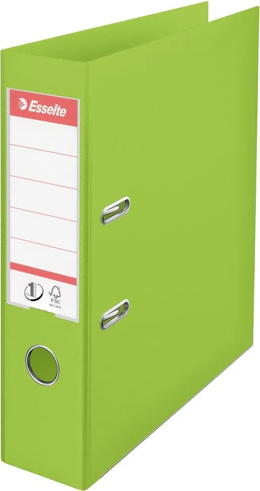 Biblioraft Esselte No.1 Power, PP/PP, A4, 75 mm, Vivida verde