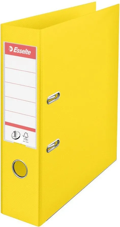 Biblioraft Esselte No.1 Power, PP/PP, A4, 75 mm, Vivida galben