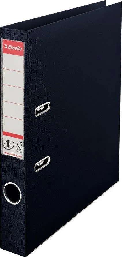 Biblioraft Esselte No.1 Power, PP/PP, A4, 50 mm, Vivida negru