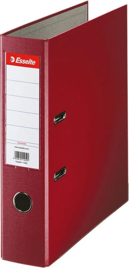 Biblioraft Esselte Economy, PP, A4, 75 mm, visiniu