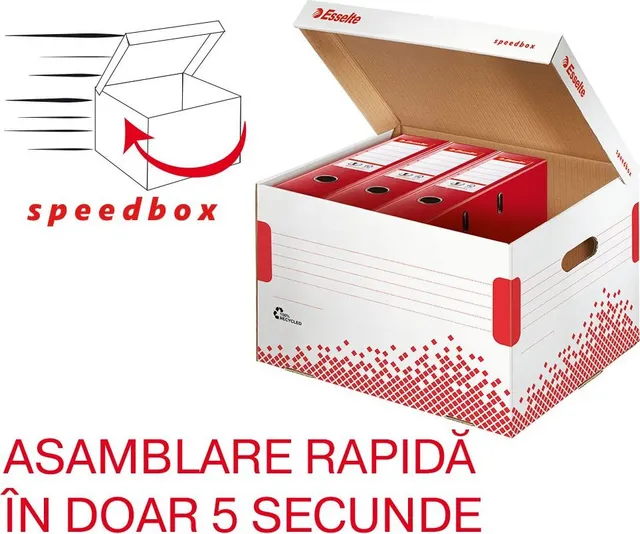 Container de arhivare Esselte Speedbox pentru bibliorafturi