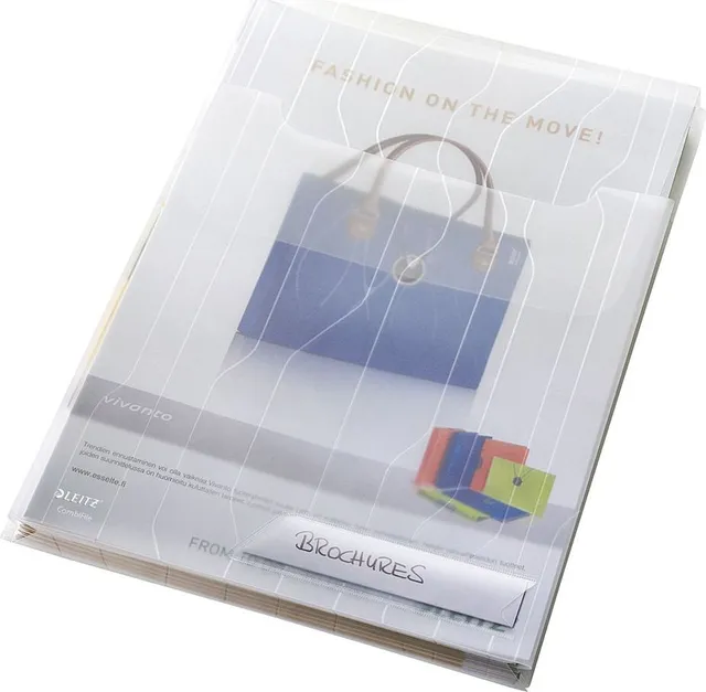 Mapa Leitz, CombiFile Jumbo, eticheta, PP, A4, 200 microni, transparent, 3 bucati/set