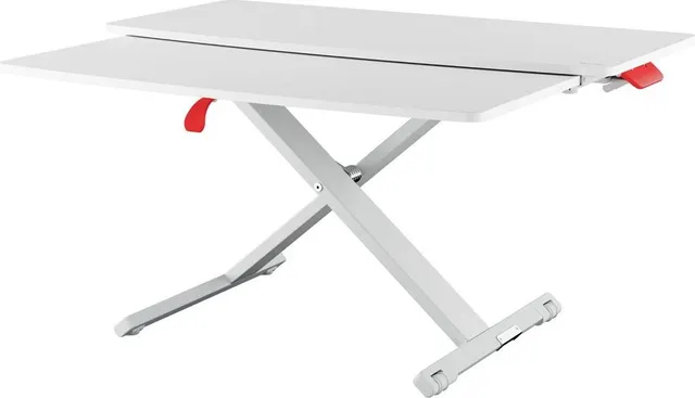 Statie de lucru ergonomica Leitz Cosy, cu sertar pentru tastatura, gri deschis