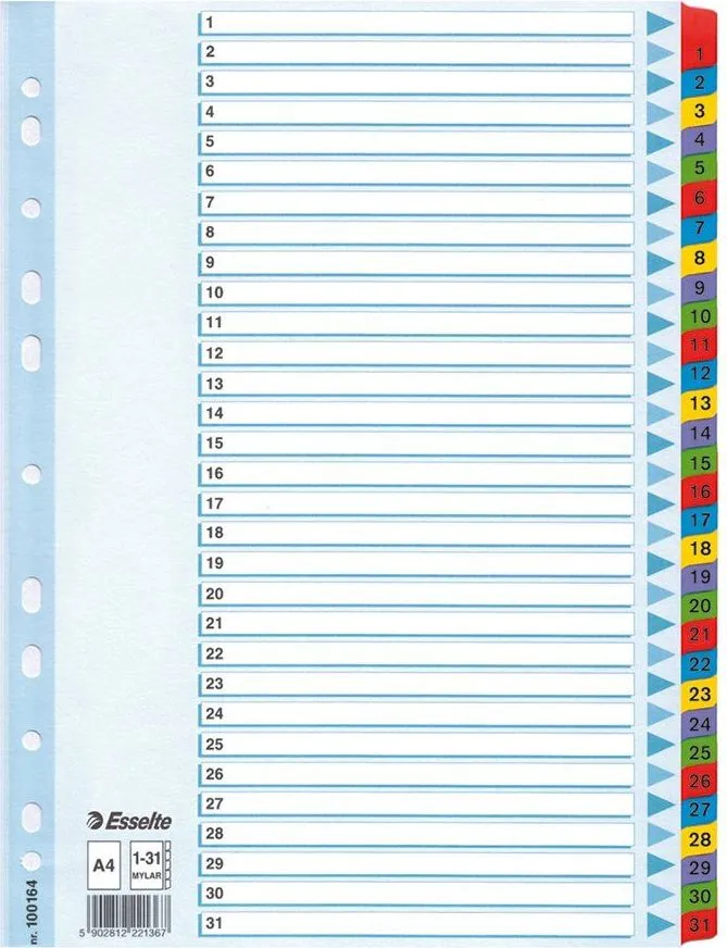 Index Esselte Mylar, 1-31, A4