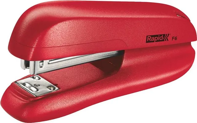 Capsator plastic Rapid F6, 20 coli, capsare inchisa/deschisa, cutie, rosu