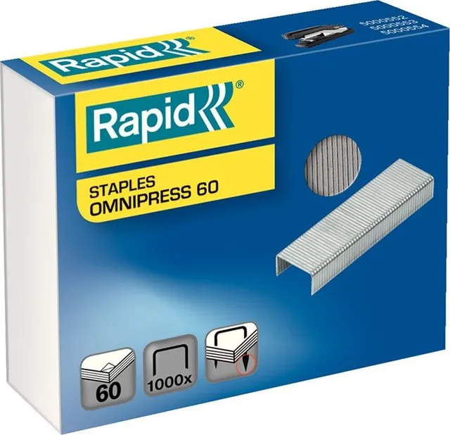 Capse Rapid Omnipress, 8.5 mm, 2-60 coli, 1000 buc/cutie