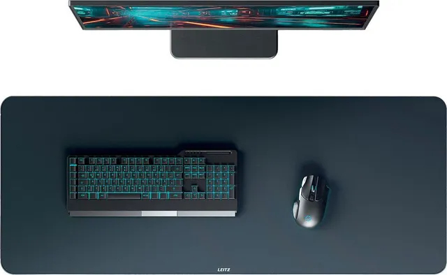 Mousepad Leitz, 100x40 cm material textil pentru gaming gri