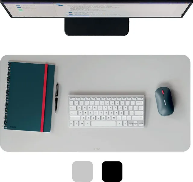 Mousepad Leitz, 70x36 cm piele ecologica material reciclat gri-pastel