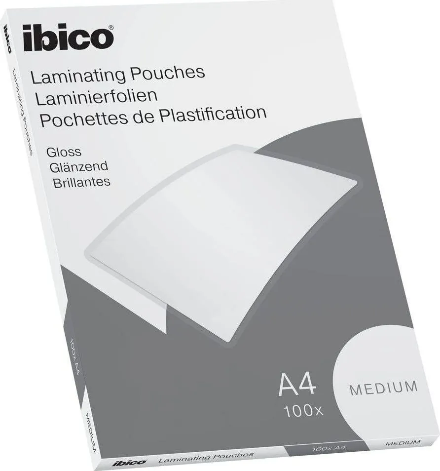 Folie de laminat, Ibico, A4, 100 microni, 100 bucati/set