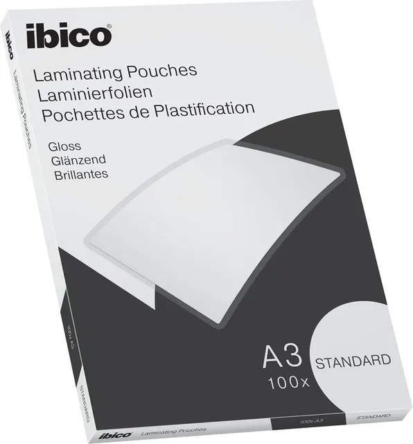 Folie de laminat, Ibico, A3, 125 microni, 100 bucati/set
