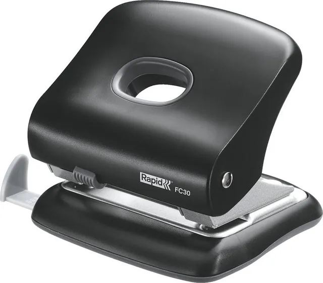 Perforator plastic Rapid Vivida FC30, 30 de coli, cutie, negru